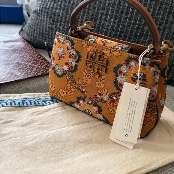 Tory Burch Floral Embroidered Brocade Britten - Picture 3 of 4